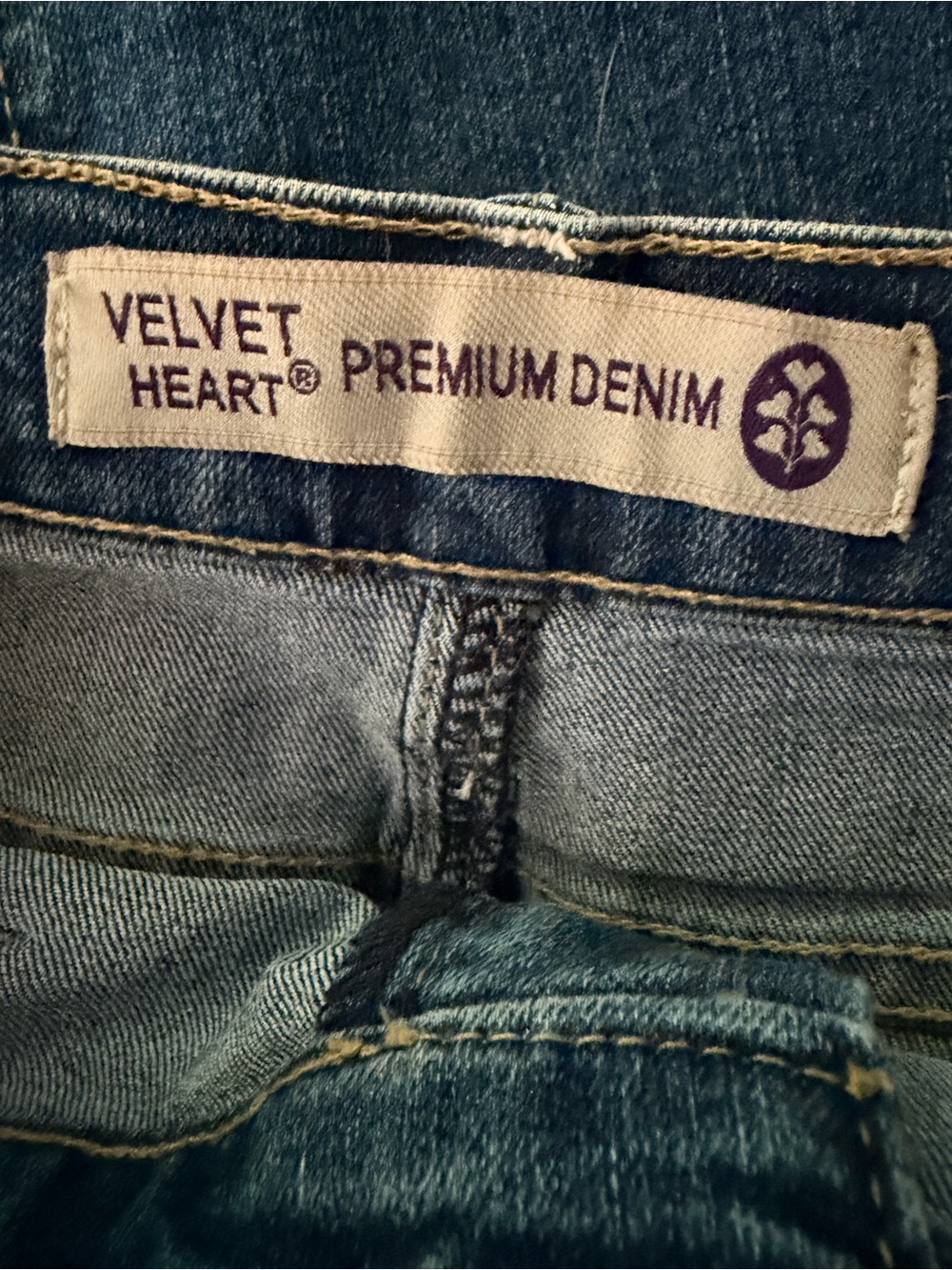Velvet Heart Dark Blue Denim Pencil Skirt - Picture 4 of 5